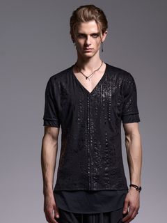 【予約品 1月4日(日) 締切】Layered-T / ドレイヤードTシャツ / ブラック