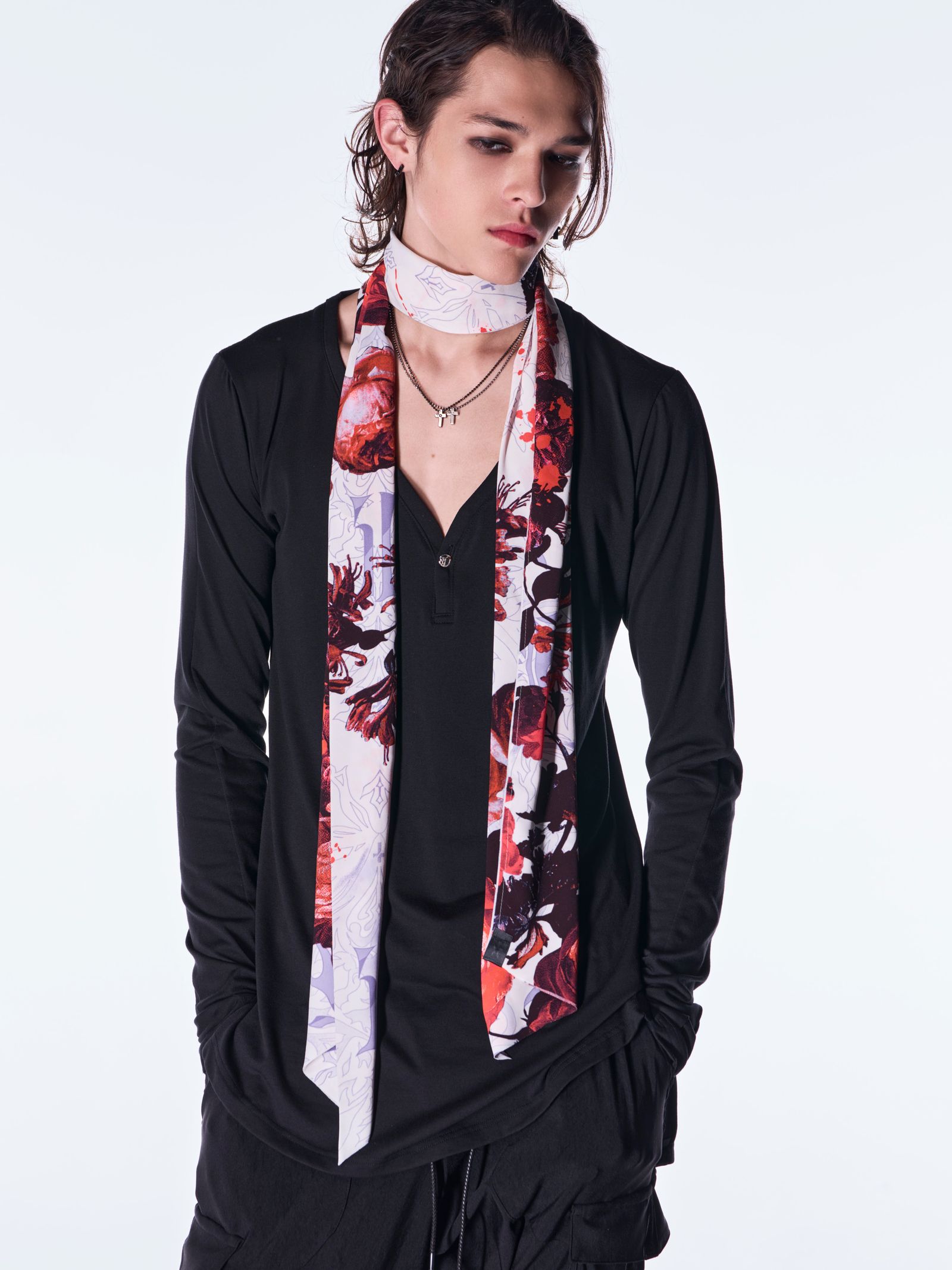 【予約品 6月29日(月) 締切】Goth Flora Stole / ストール / ホワイト