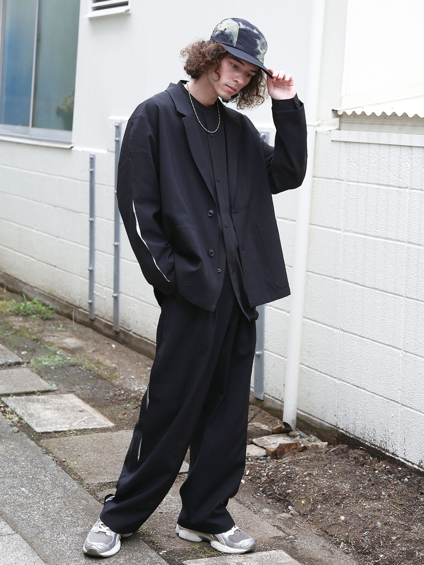 UNTRAD PANTS / ブラック×ホワイト【QUOLT】