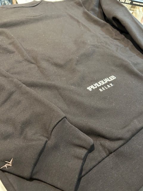THE SIMPSONS CREW NECK スウェット / ブラック1PIU1UGUALE3 RELAX
