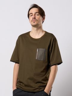 【予約品 9月23日(火) 締切】cool touch zip-pocket S/S / クールタッチ ジップポケット ショートスリーブ / カーキ