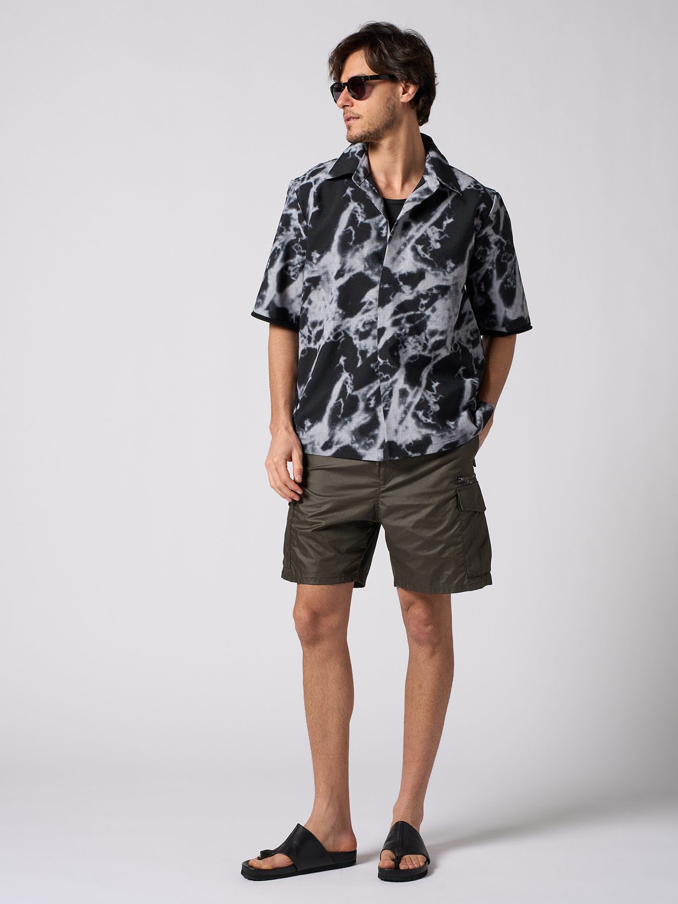 【予約品 1月25日(日) 締切】skipper shirt H/S / スキッパー ハーフスリーブシャツ / モノプリント