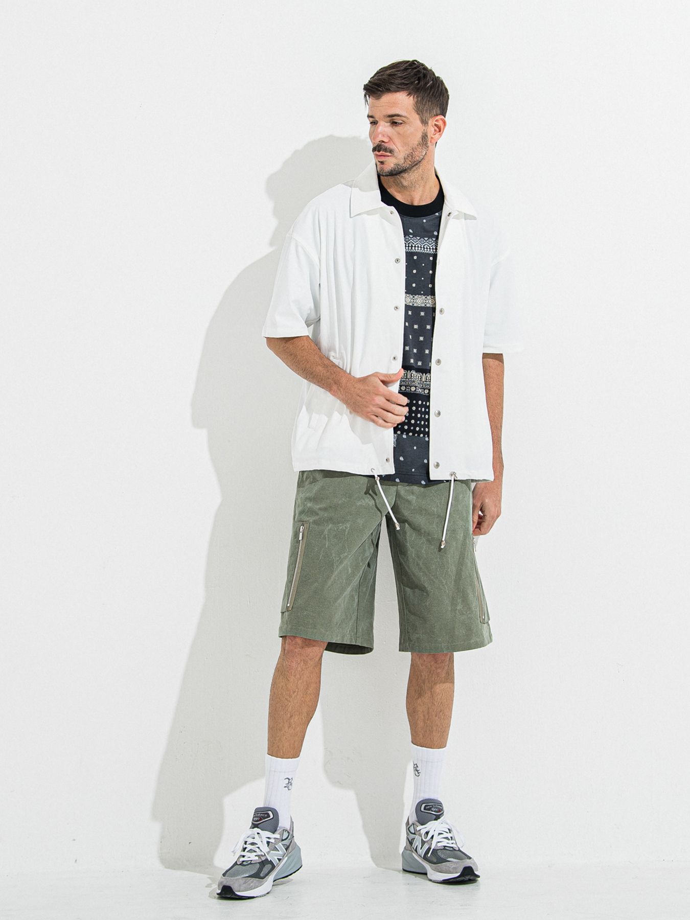 【予約品 】DAVID CARGO HALF PANTS / デヴィッドカーゴハーフパンツ / ヴィンテージカーキ