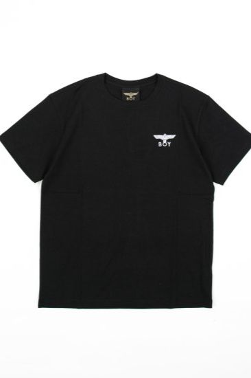 ONE POINT EAGLE CREW NECK T-SHIRTS/ ブラック 【BOY LONDON】