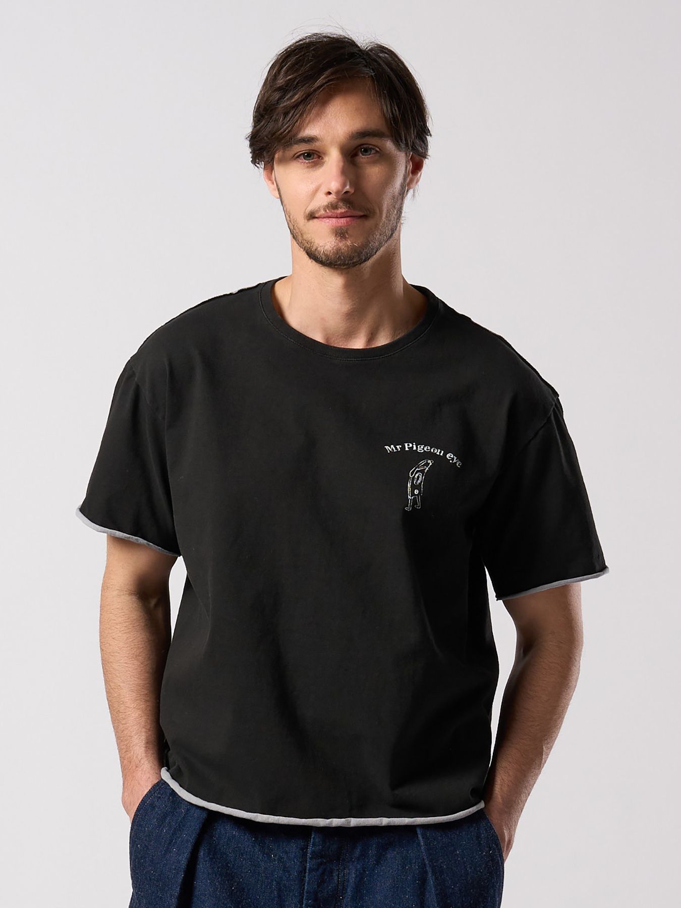 【予約品 4月19日(日) 18時締切】Ohta Design × wjk collaboration："relax" cut-off S/S / "relax" カットオフ ショートスリーブ / ブラック