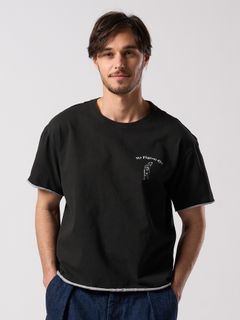 【予約品 4月19日(日) 18時締切】Ohta Design × wjk collaboration："relax" cut-off S/S / "relax" カットオフ ショートスリーブ / ブラック