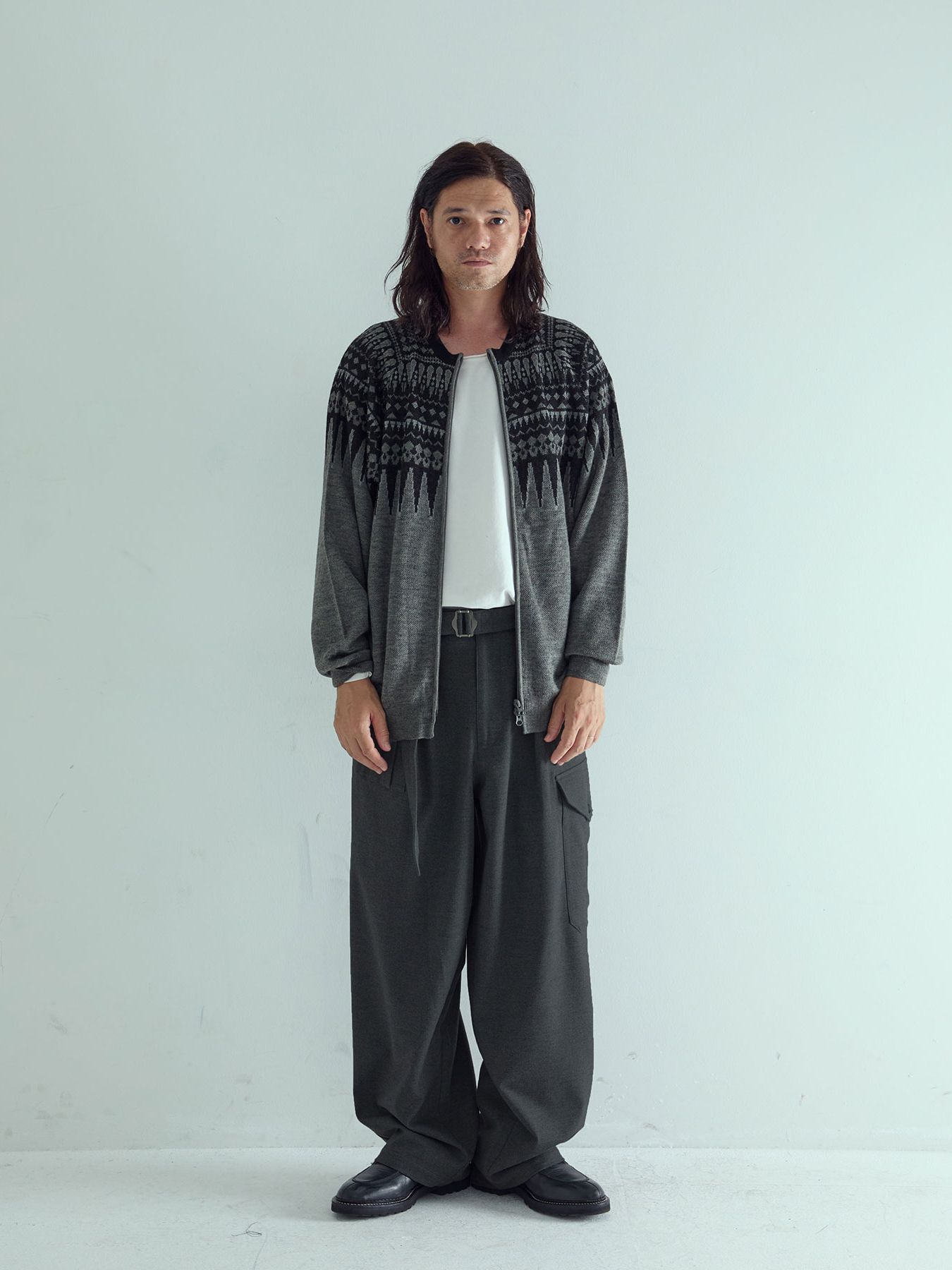 【予約品 】WOOLPILOTPANTS / ウールミリタリーパンツ / 杢チャコール
