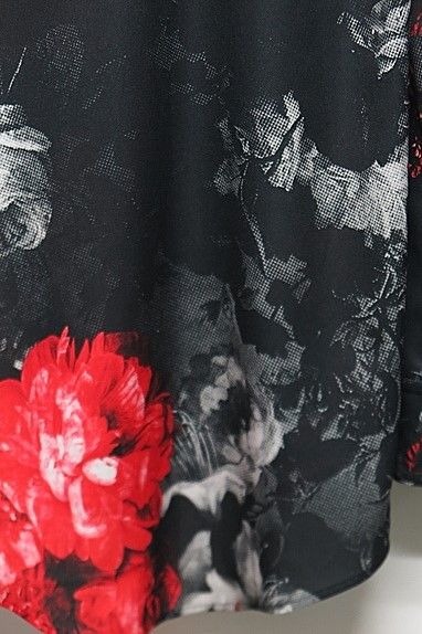 Shirts シャツ FloraMesh / Black&Red 【kiryuyrik】