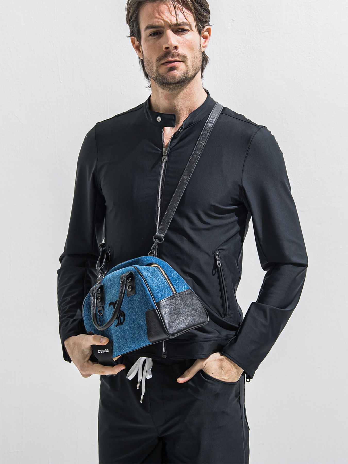 【予約品 2月15日(日) 18:00 締切】DECADEコラボ DENIM MINI BOSTON BAG / デニムミニボストンバッグ / デニム