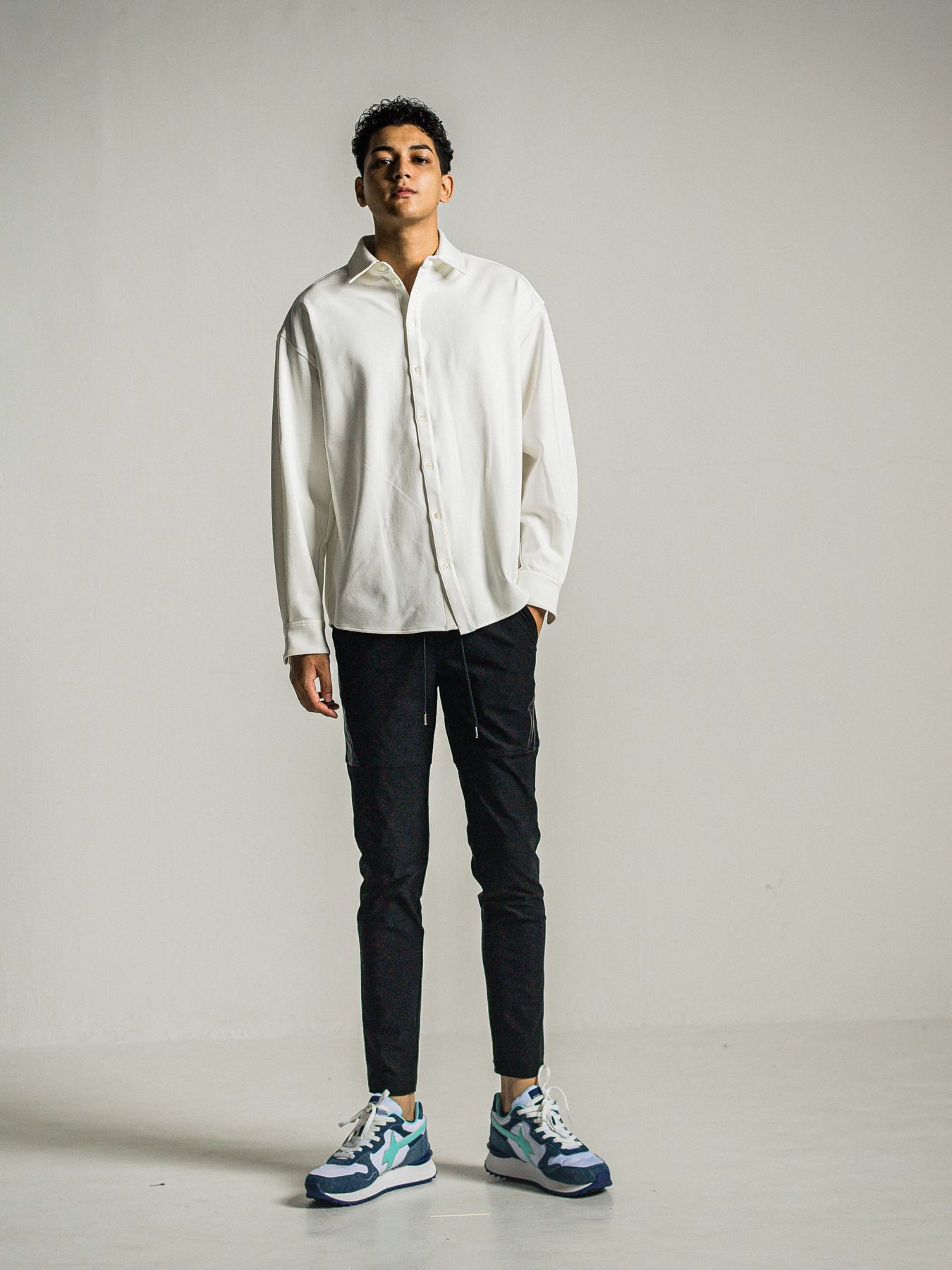 コラボ限定 W6YZ×RESOUNDCLOTHINGコラボスニーカー / ブルーグリーン