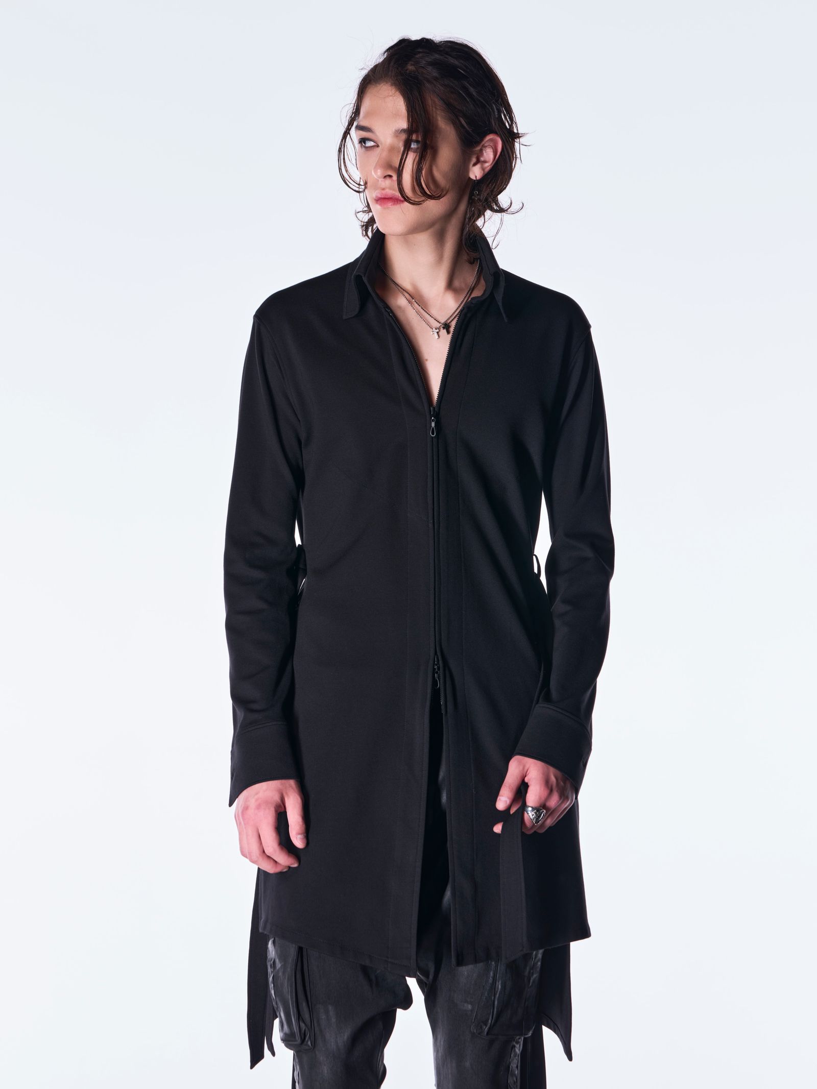 【予約品 6月29日(月) 締切】Mockroady Stand Collar Zip Shirt / スタンドカラー ジップシャツ / ブラック