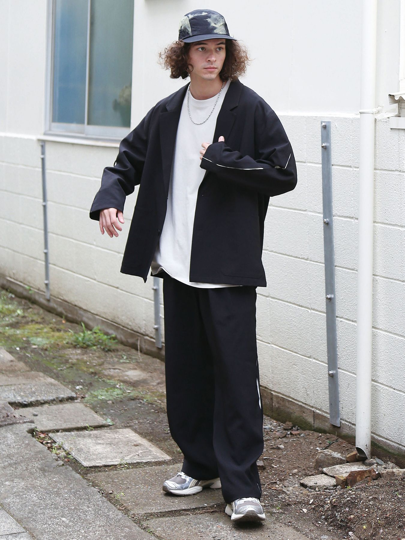 UNTRAD PANTS / ブラック×ホワイト【QUOLT】