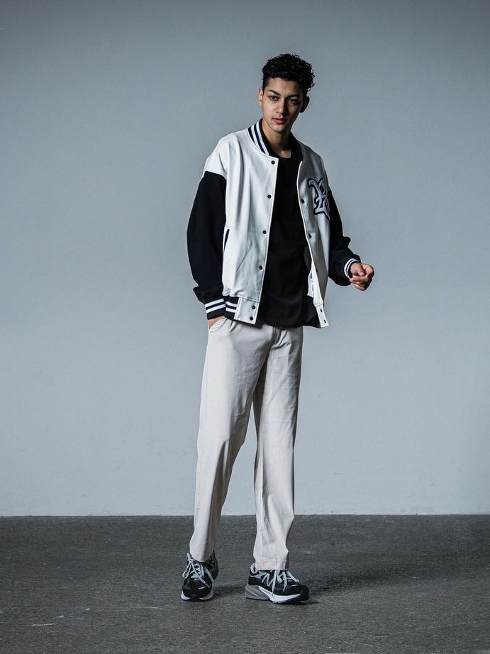 《予約品》 RC JERSEY OVER VARSITY JACKET / スタジャン / ホワイト