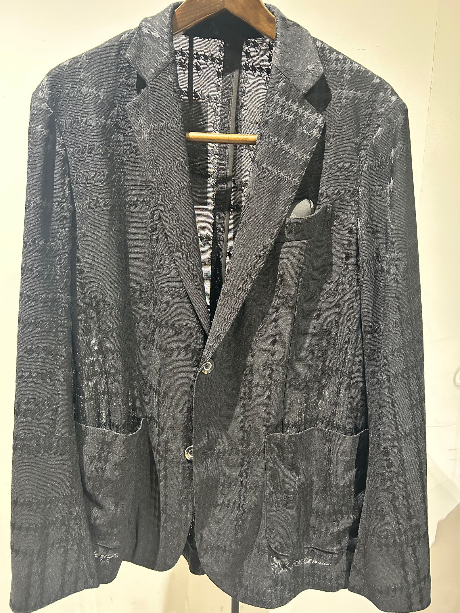 ランダム千鳥柄テーラードジャケット  2つ釦 ジャガード 一枚仕立て 1PIU1UGUALE3 RELAX USK-26017