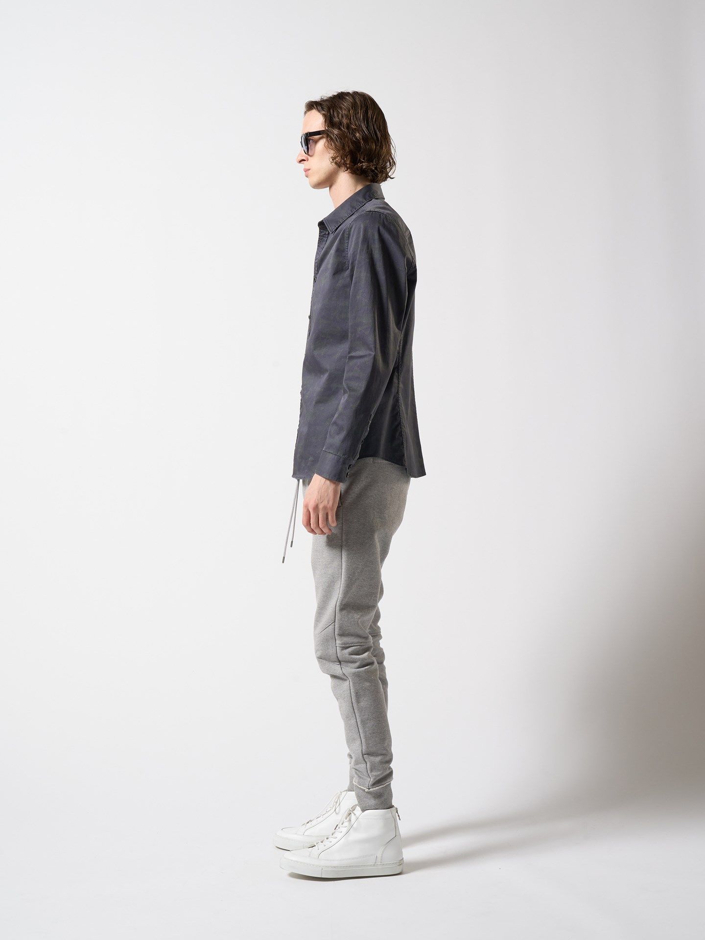 【予約品】 back zip sneaker /ハイカットスニーカー / ホワイト