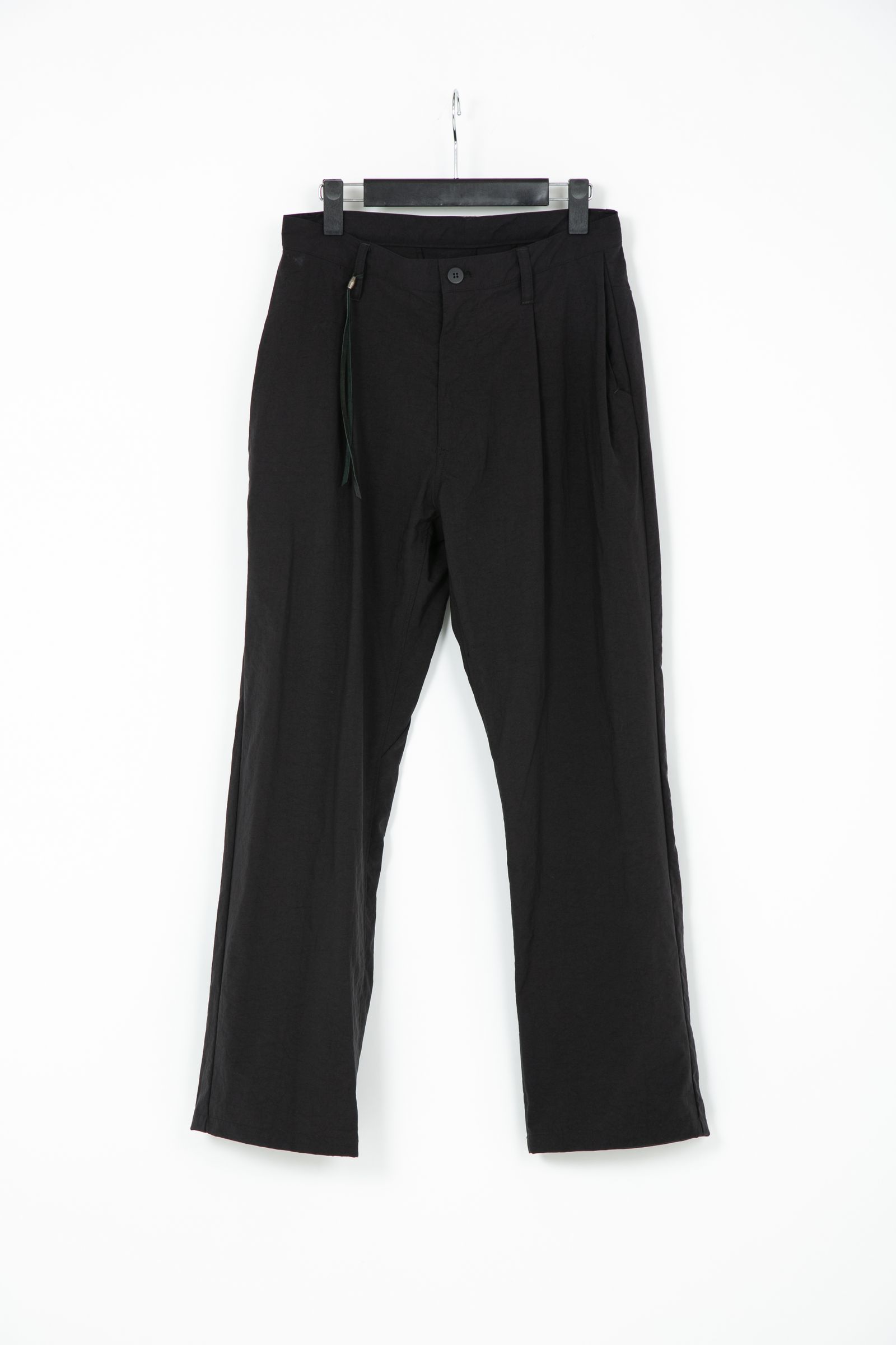 Taslan Finished Nylon Wide Pants / ブラック 【STRUM】