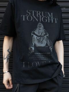 30/- ナチュラルソフト天竺 クルーネック  T シャツ / Crew Neck オーバーサイズT-shirt / ブラック 【STRUM】