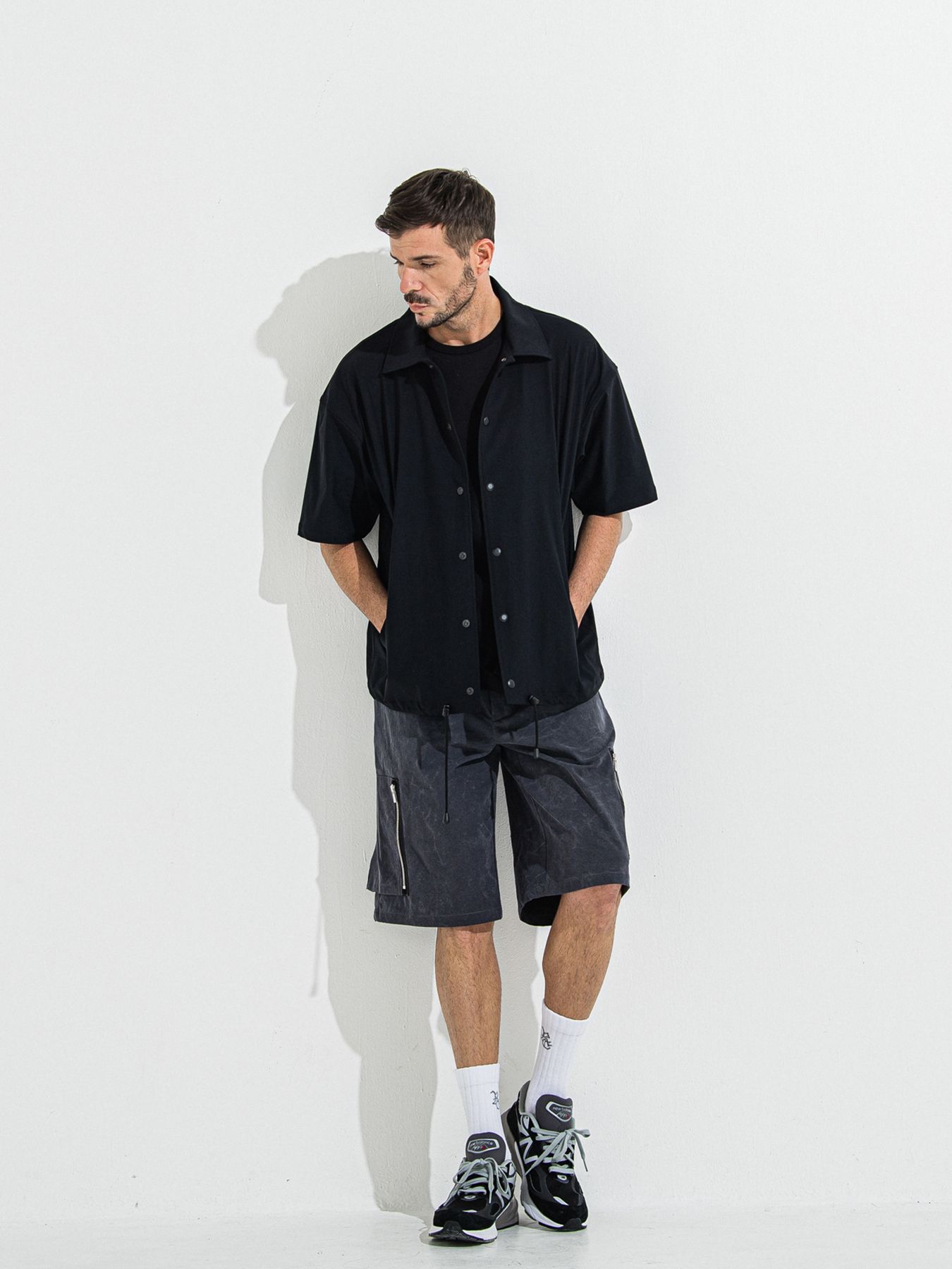 【予約品 】DAVID CARGO HALF PANTS / デヴィッドカーゴハーフパンツ / ヴィンテージブラック