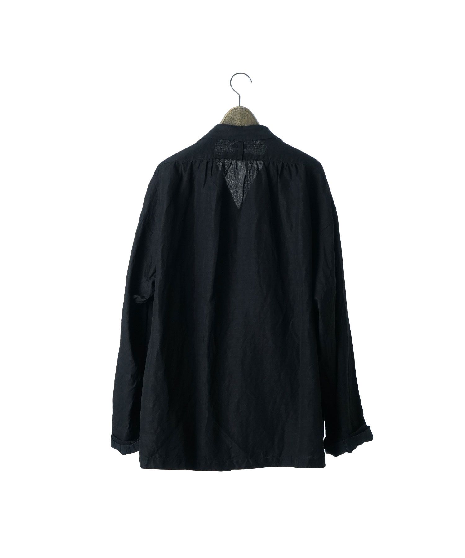 【予約品10月20日(日）締め】 ALBA / ギャザーシャツ / ブラック