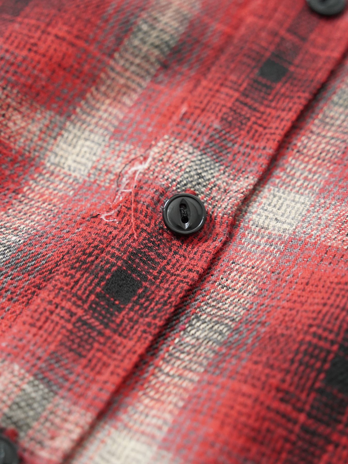 【予約品 5月27日(水) 締切】DOUBLE-SHIRTS damage / ダメージ加工 レイヤードシャツ / レッド系