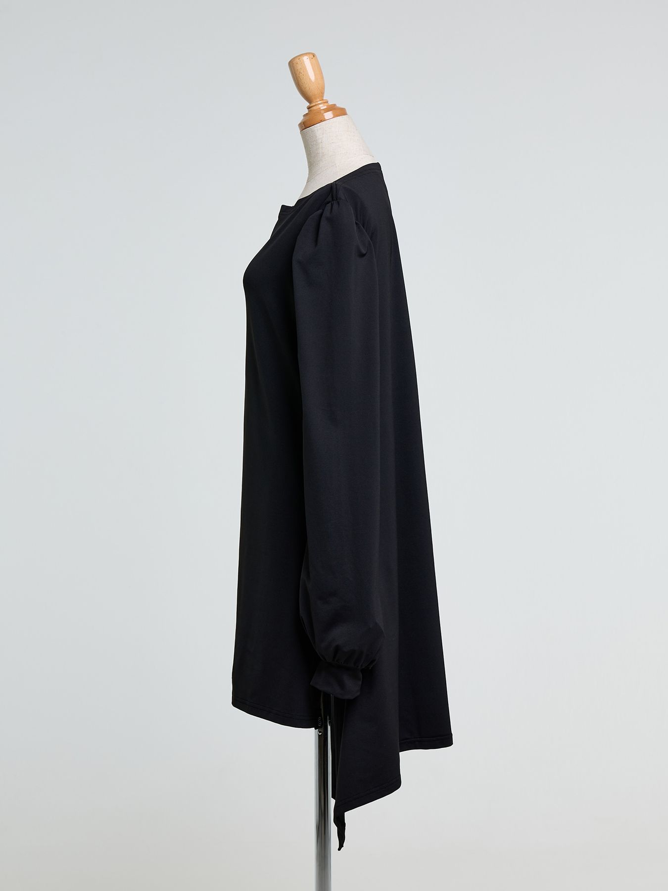 【予約品 10月26日(日) 締切】Boat Neck Flare Pull Over / ボートネック フレアプルオーバー / ブラック