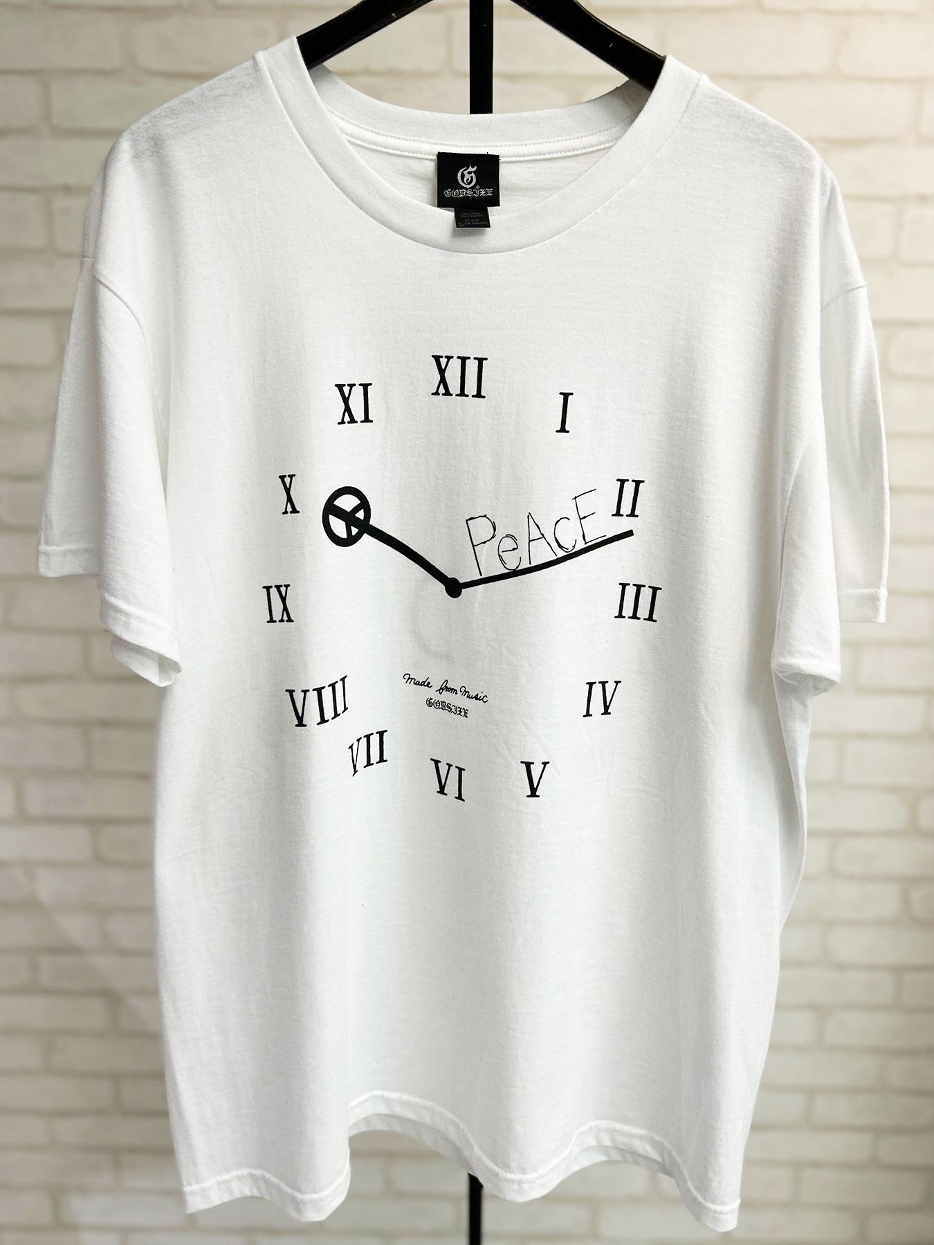 【予約】クロックTee WHITE×BLACK GODSIZE