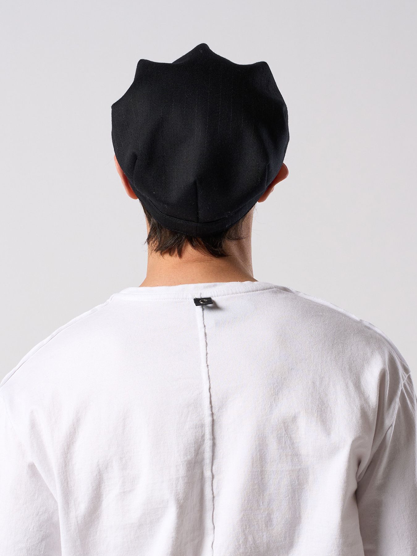 【予約品 4月19日(日) 18時締切】venetian stripe engineer cap / ヴェネツィアン ストライプ エンジニアキャップ / ブラック