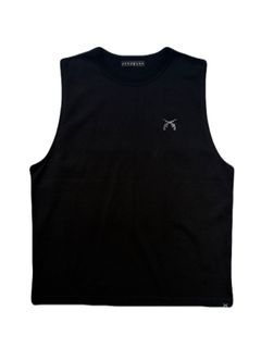 【予約品 8月23日(日) 締切】SLEEVELES TEE CRY / クリスタル / ブラック