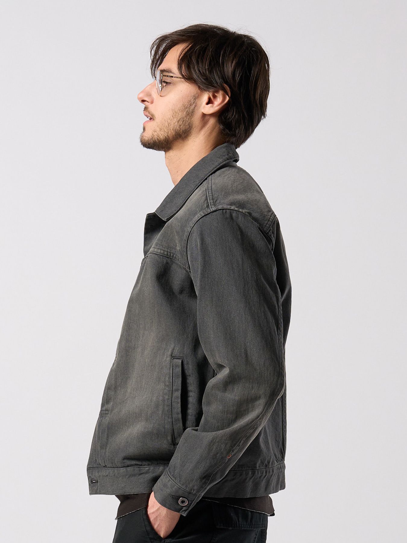 【予約品 4月19日(日) 18時締切】denim jacket type1 (used) / ユーズド加工 TYPE1 デニムジャケット / ダストチャコール