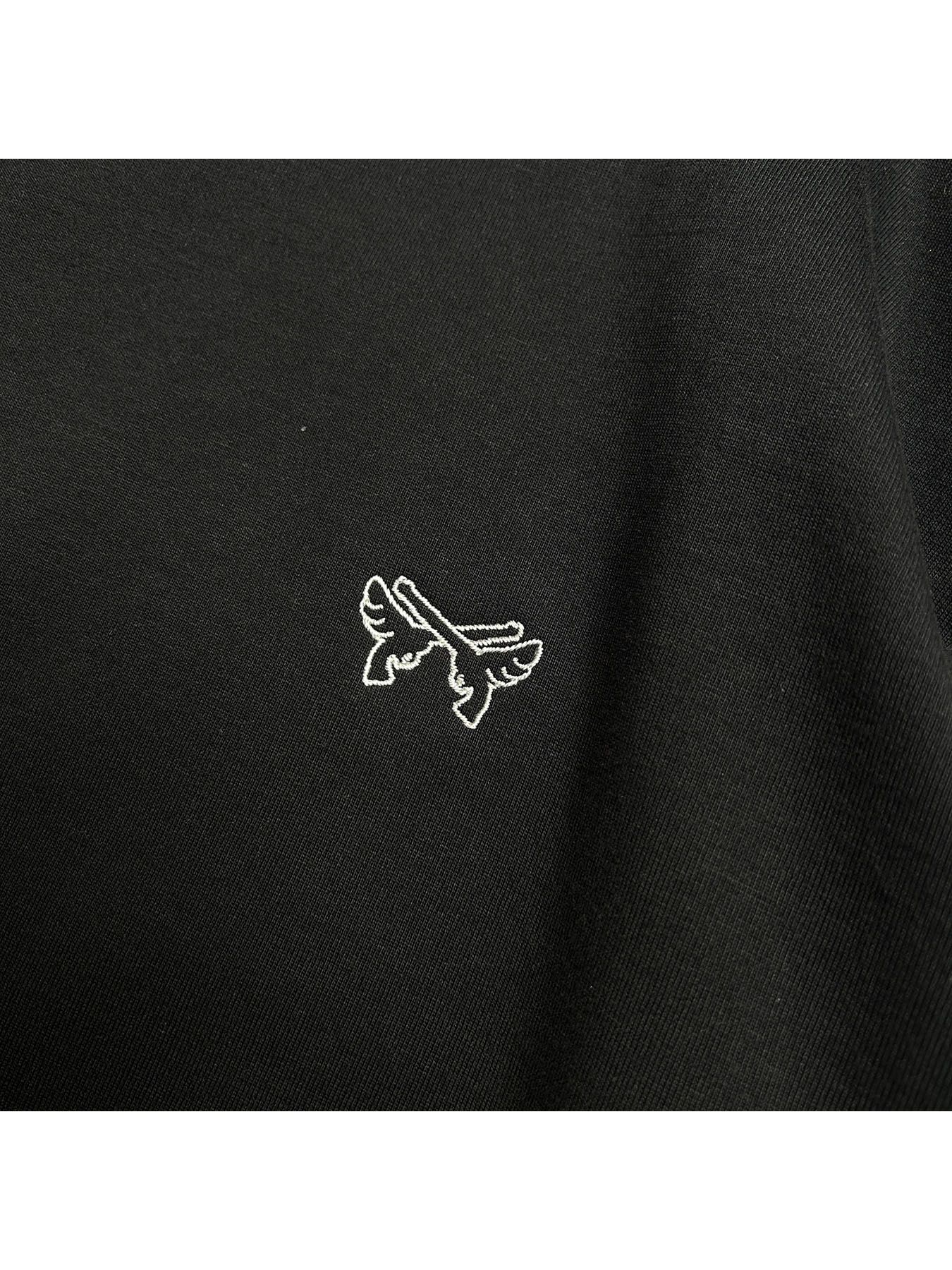【予約品 8月10日(日) 締切 】WING EMB L/S T / ウイングエンブロイダリー ロングスリーブ Tシャツ / ブラック