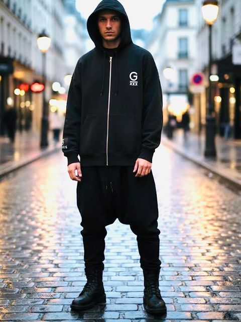 《受注生産2026年2月8日18時締め》GODSIZE CLOCK RELAXED FIT ZIP HOODIE  [BLACK]