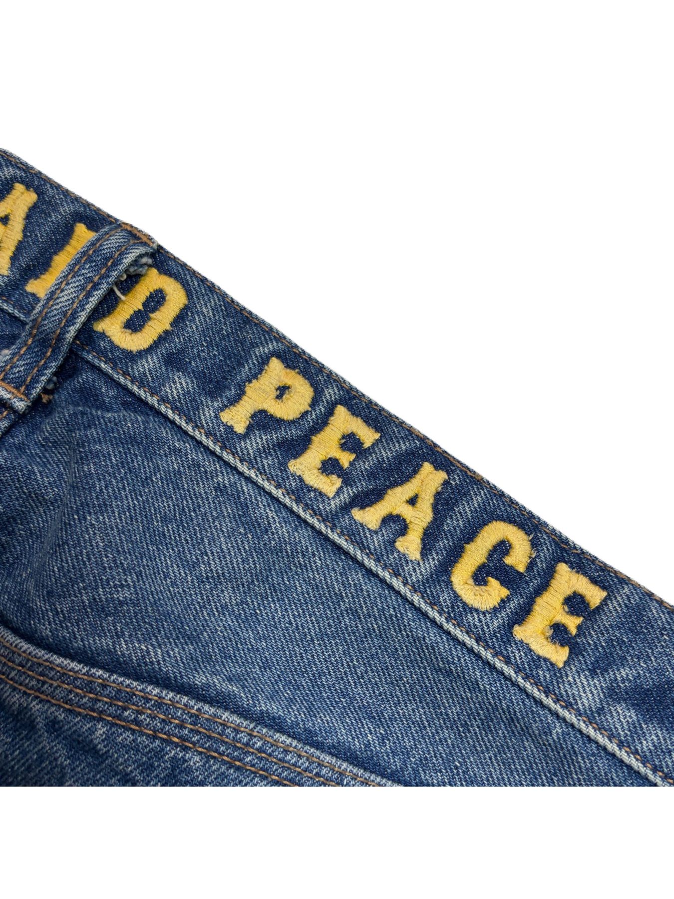 【予約品 3月9日(月) 18:00 締切】VIN/DEN/WIDE USE/BASIC / USED加工 ヴィンテージ ワイド デニム パンツ / ブルー