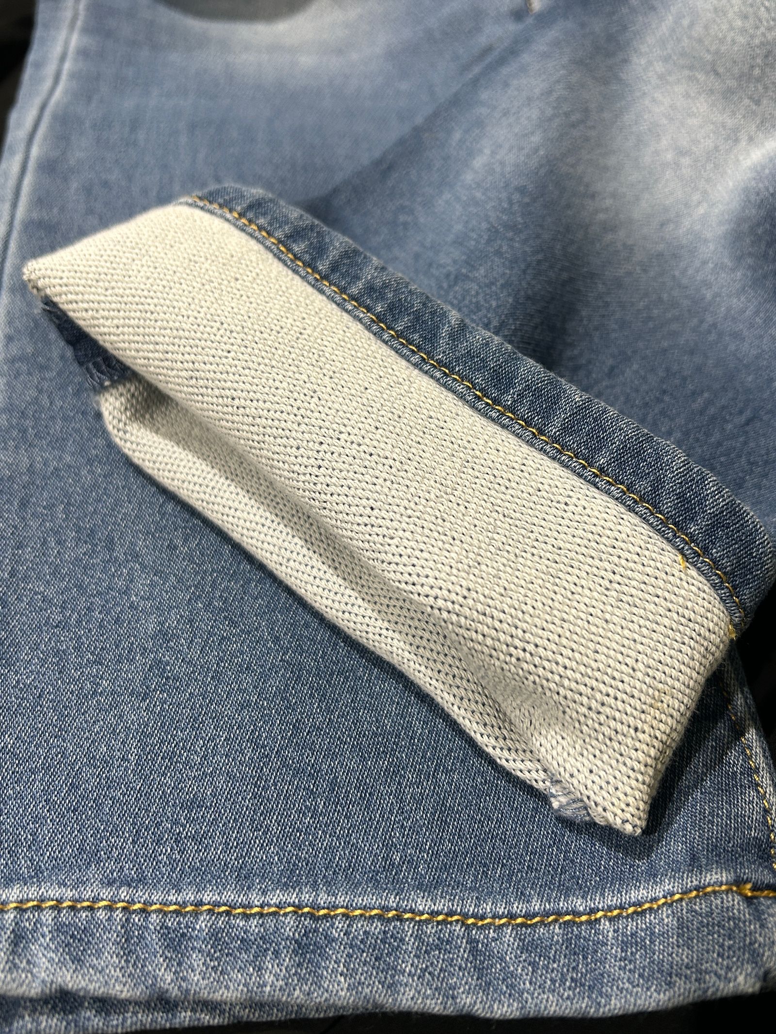 DAMAGED JOG RHINESTONE 5-POCKET PANTS (INDIGO / インディゴ【1PIU1UGUALE3 RELAX 】