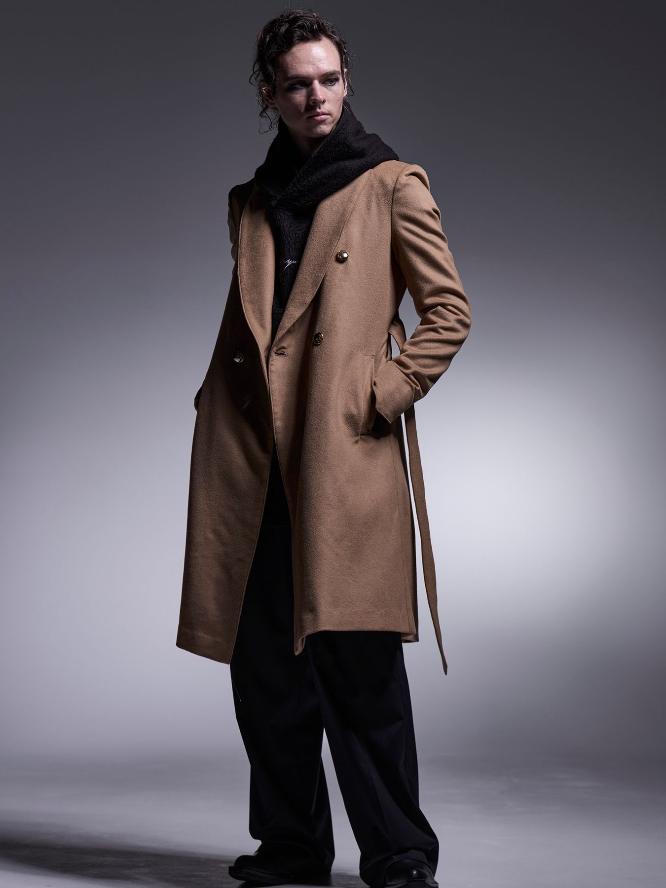 【予約品 7月13日(日) 締切】W-Peaked Coat / ダブルピークドラペル コート / キャメル