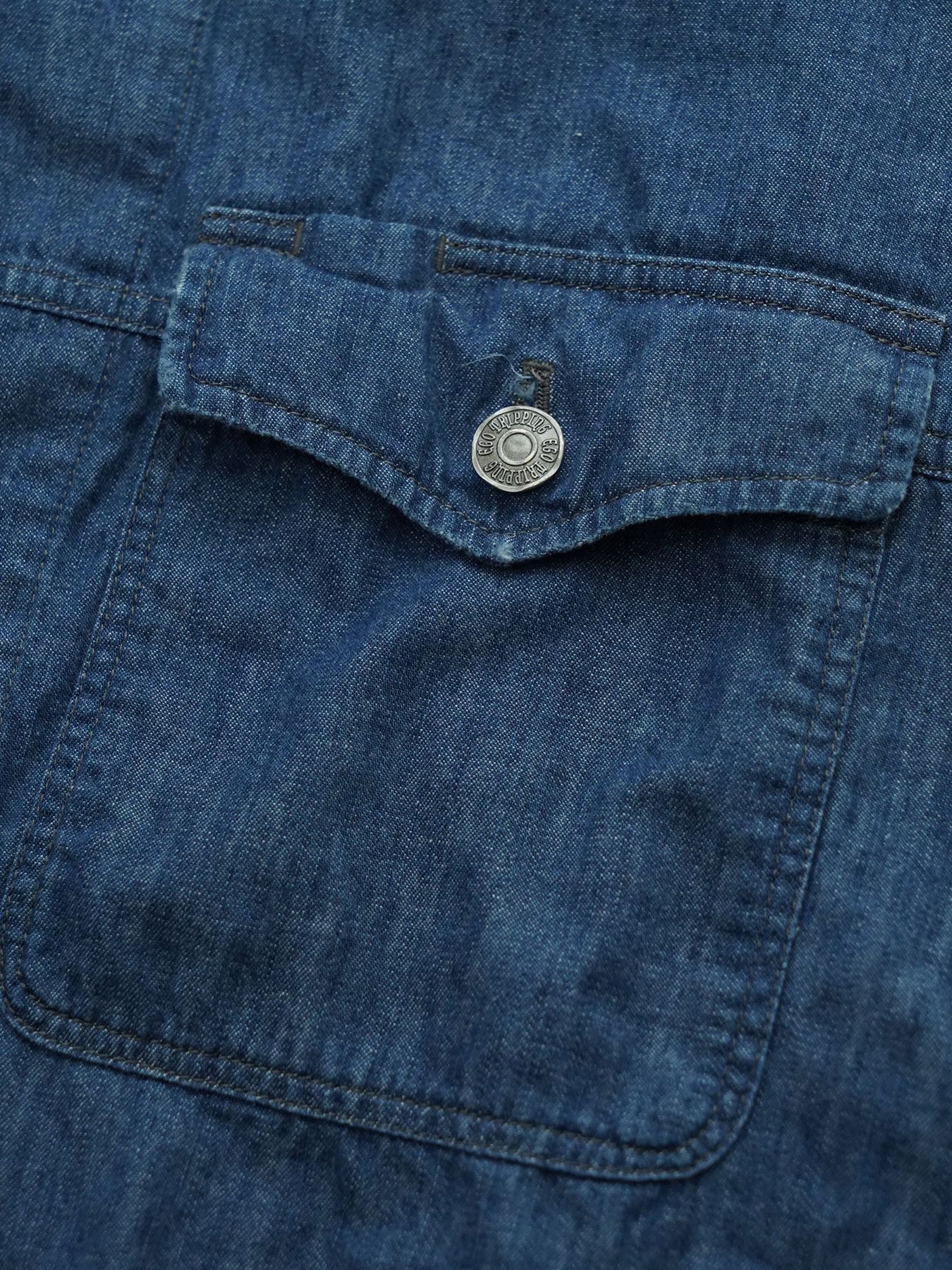 【予約品 10月26日(日) 締切】90sDENIMSHIRTS used / ユーズドデニムオーバーシャツ / INDIGO×NAVY