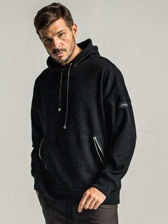 《予約9月1日18時締め》 shaggy fleece thermal pullover hoodie  / プルオーバーパーカー / ブラック
