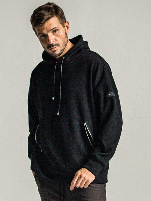 《予約9月1日18時締め》 shaggy fleece thermal pullover hoodie  / プルオーバーパーカー / ブラック