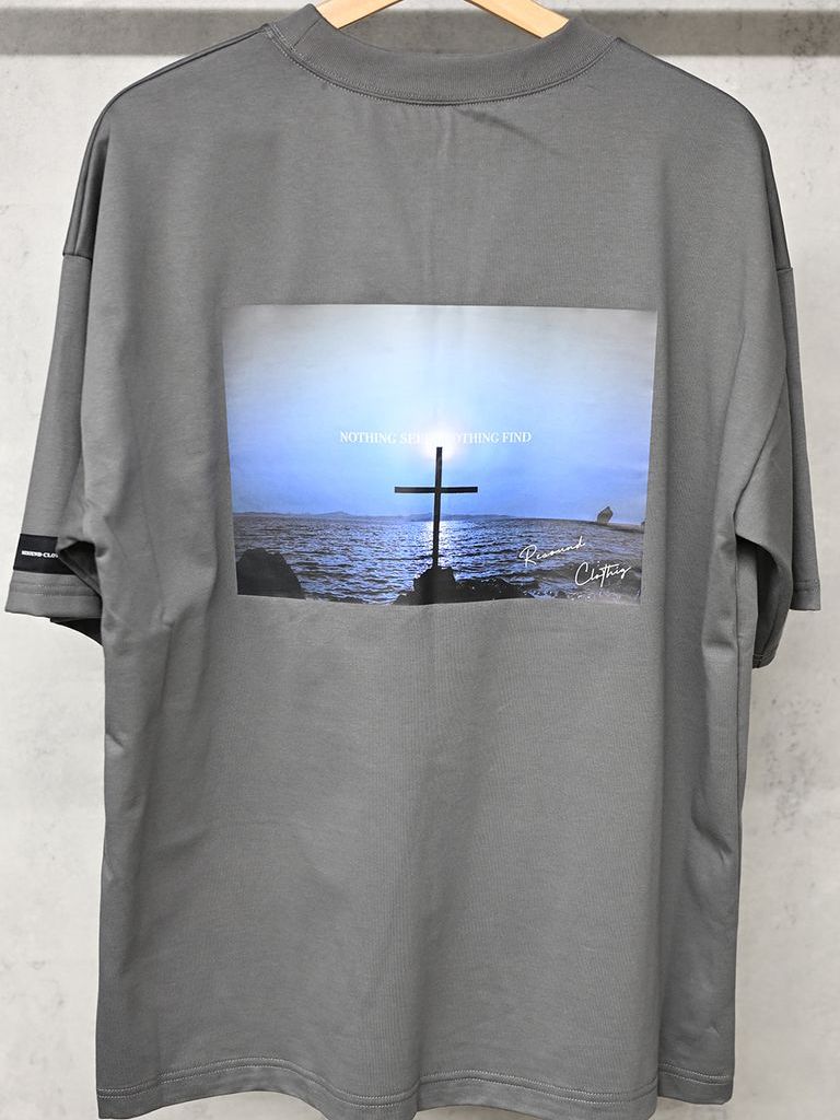 《予約11月17日19時締め》 BACK Photo OVER  TEE / オーバーTシャツ / グレー