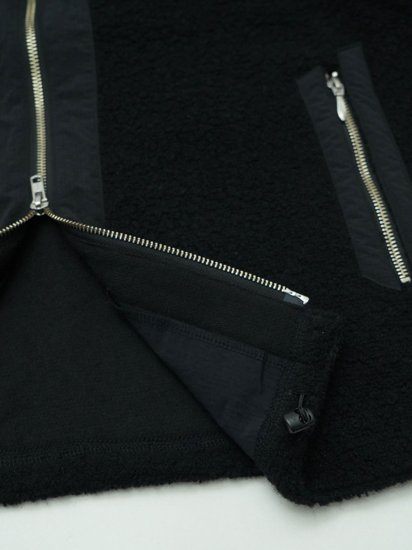 【予約品 】BOALITE / ウール ジップアップ ブルゾン / ブラック