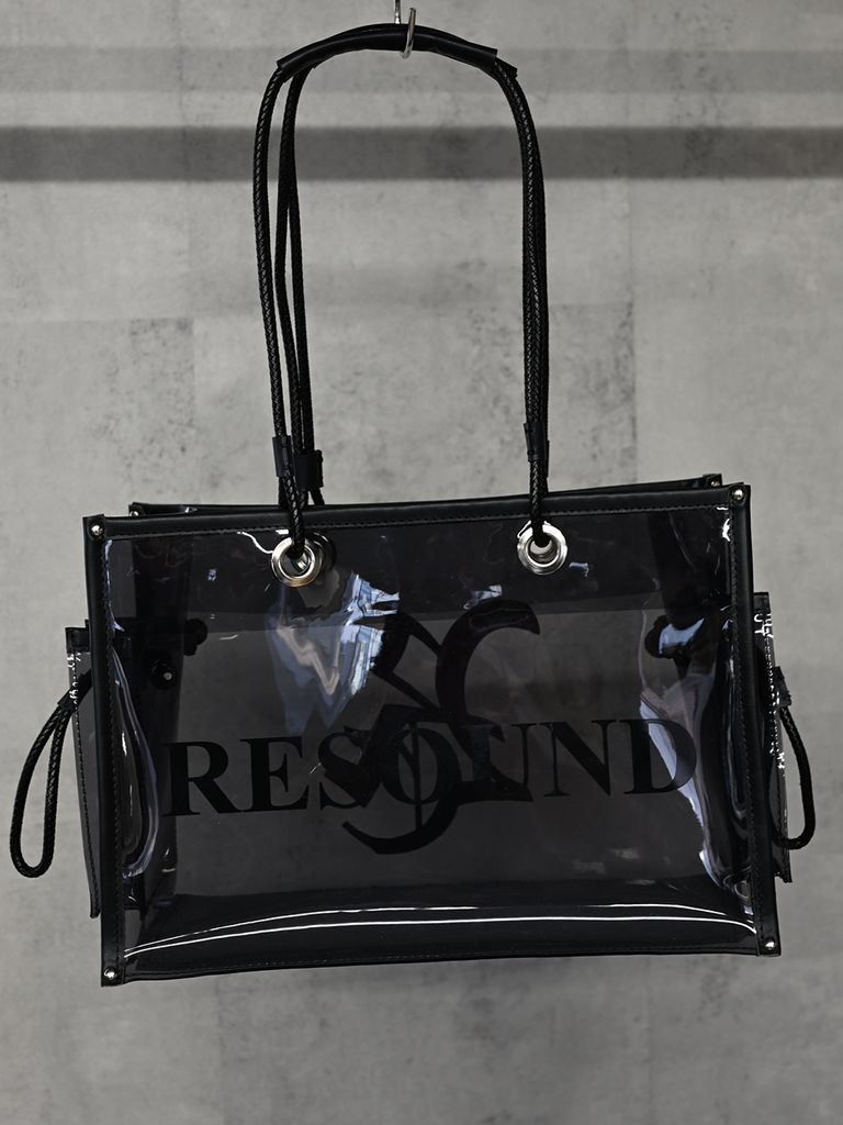 《予約品》 vermilion×RESOUND PVC TOTE BAG / ビニールトートバッグ / ブラック
