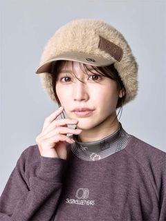 KNIT CAP / つば付ニットキャップ / ベージュ【SY32 by SWEET YEARS GOLF】