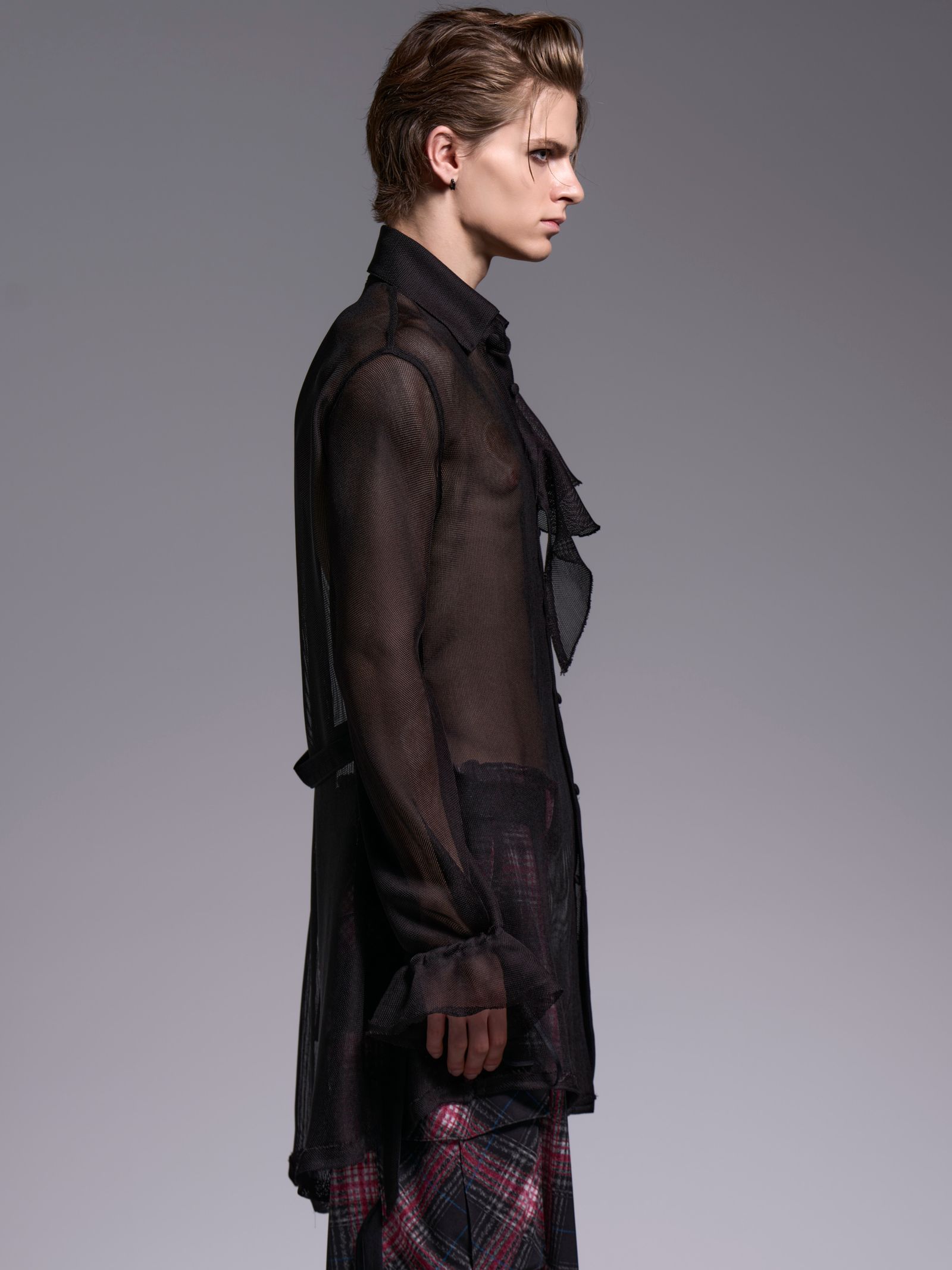 【予約品 1月4日(日) 締切】Gather Sleeve Shirt / ギャザースリーブシャツ / ブラック