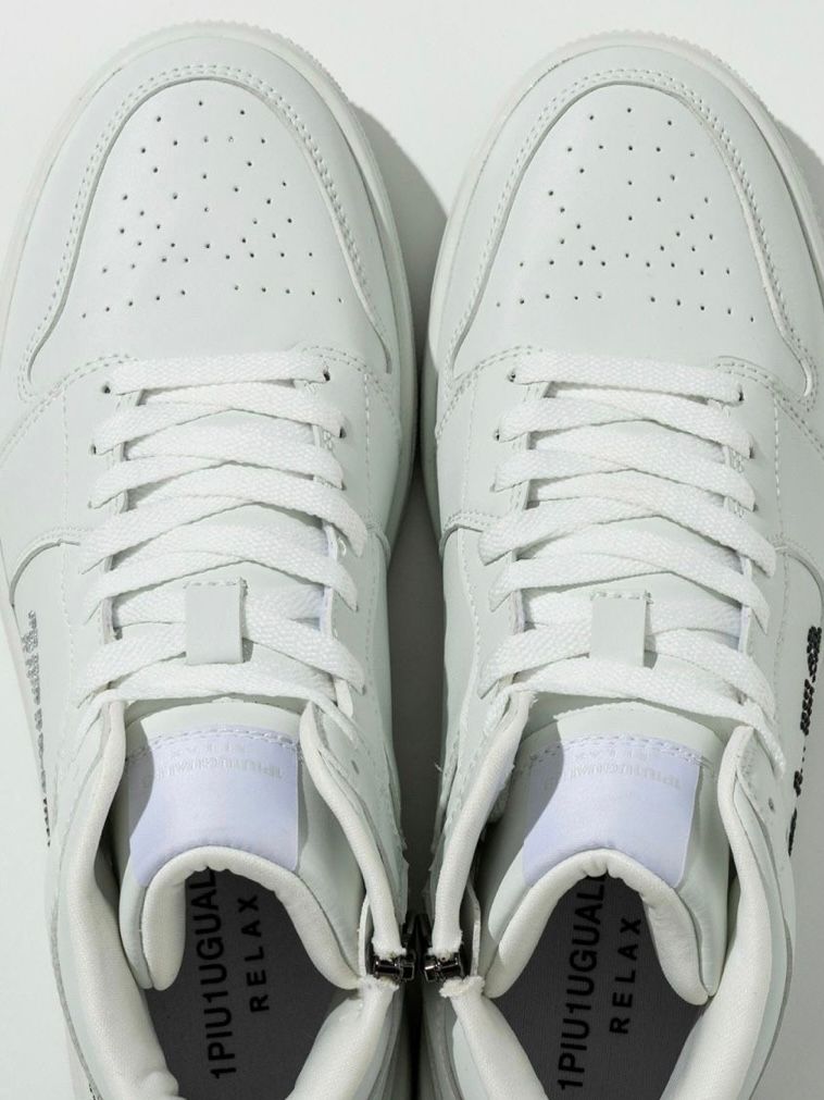 ラインストーンロゴハイカットスニーカー / ホワイトUSX-26007