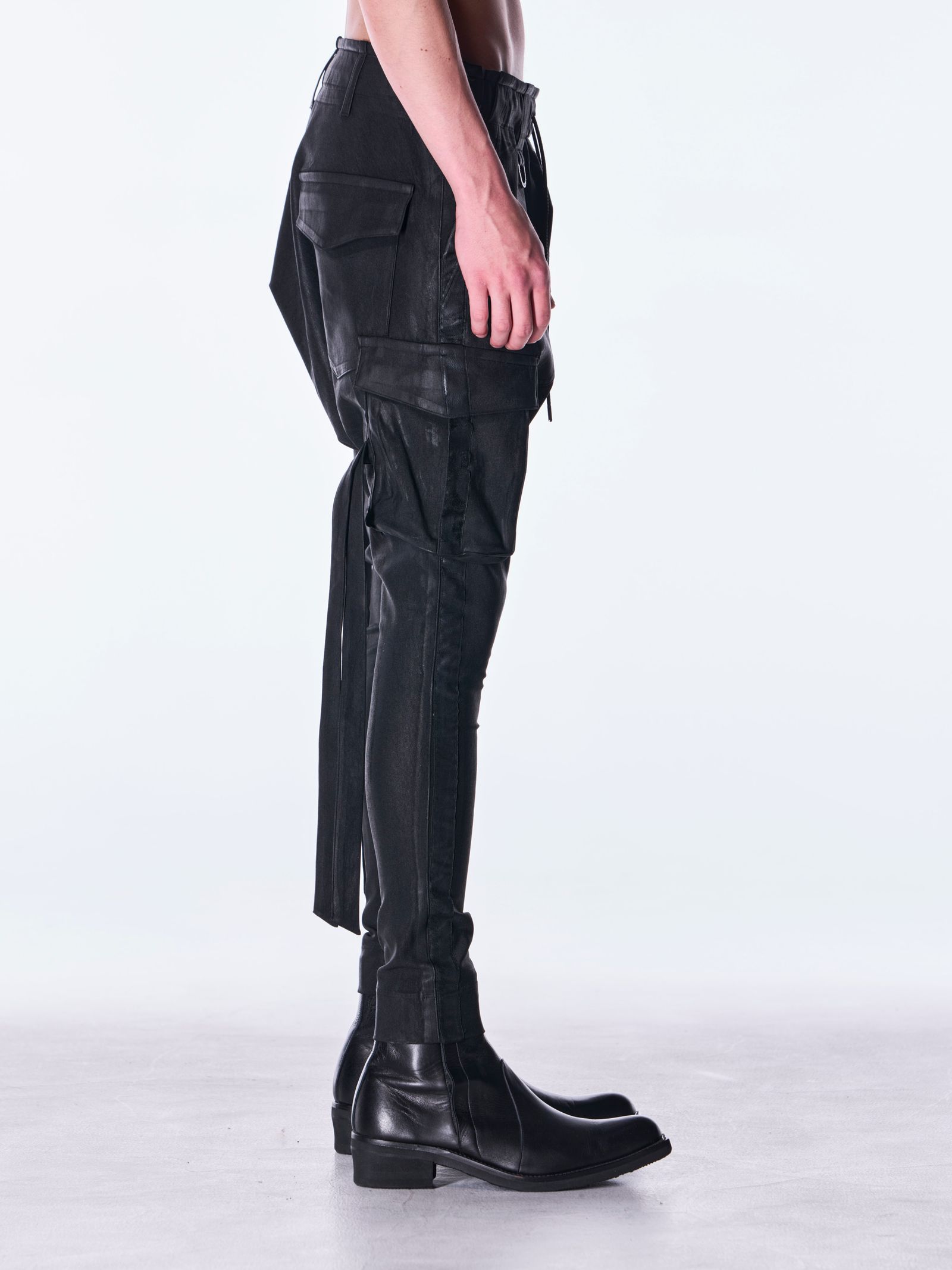 【予約品 6月29日(月) 締切】Coating High Tension Jersey Sarrouel Pants / コーティング サルエルパンツ / ブラック