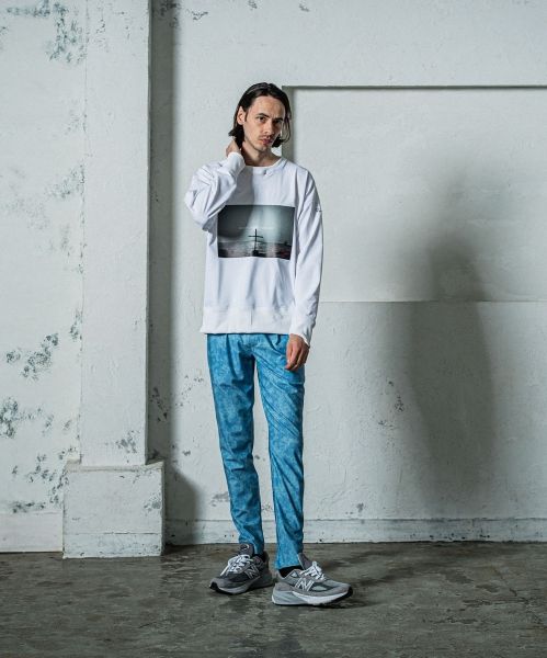 《予約11月17日19時締め》 CHRIS EASY  TUCK PANTS / イージータックパンツ / フラワーブルー