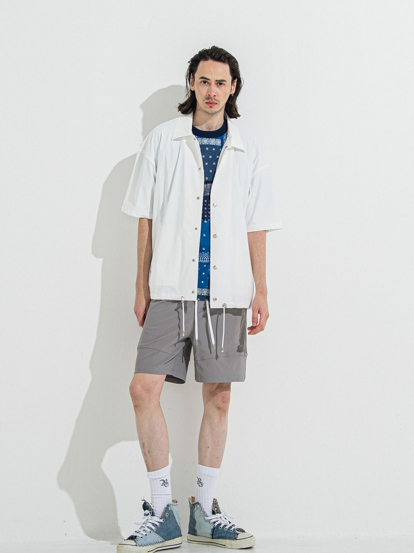 【予約品 】BANDANA OVER TEE / バンダナオーバーサイズTシャツ / ネイビー