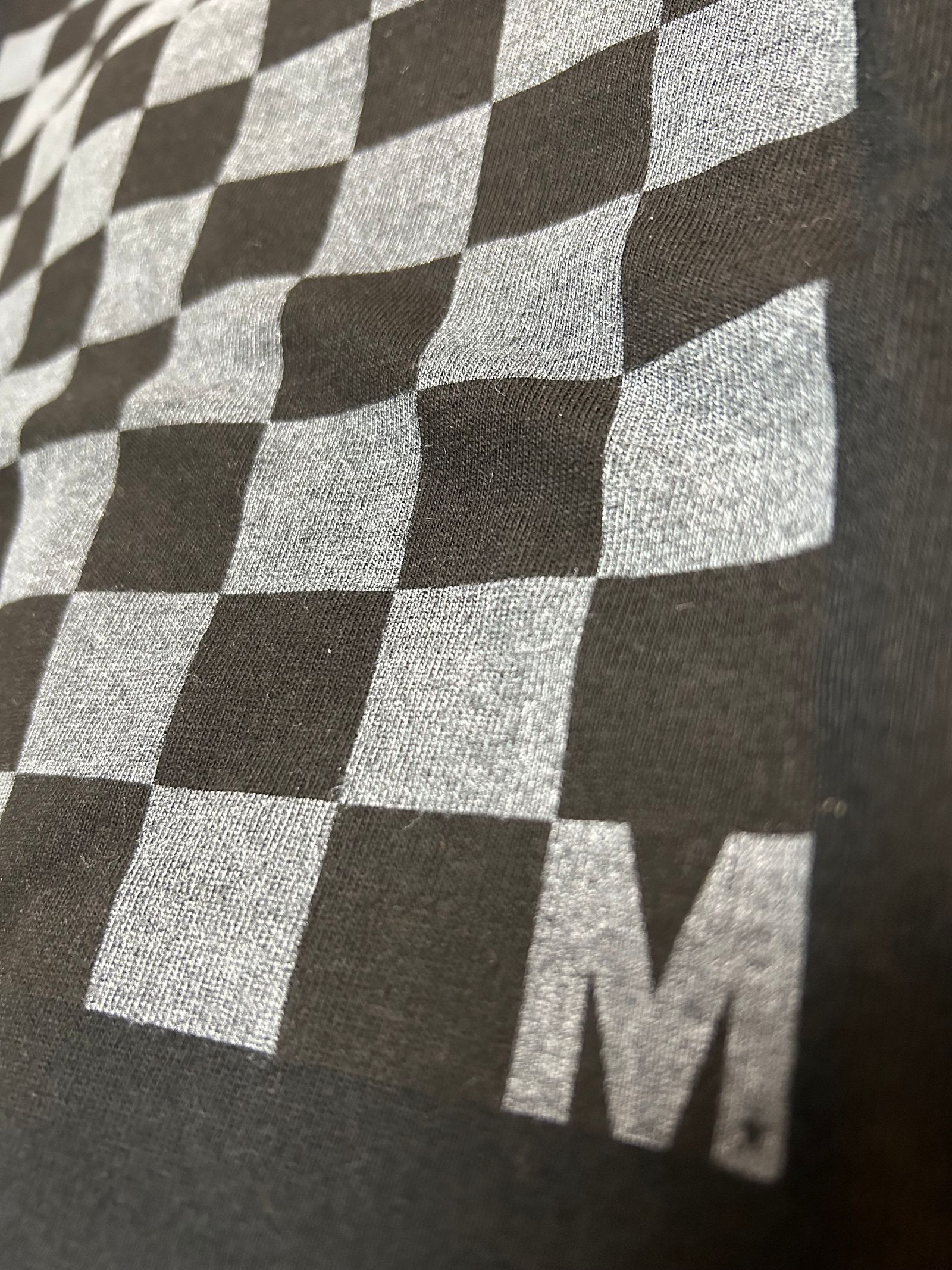 CHECKER FLAG TシャツBLACK 【M】