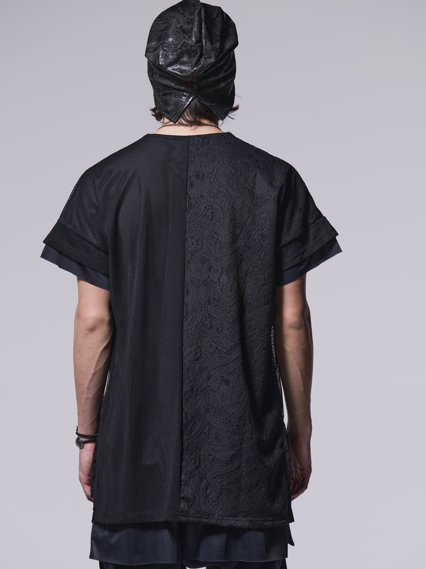 《予約品》 Dolman Layered T-Shirt / ドルマンレイヤードTシャツ / ブラック