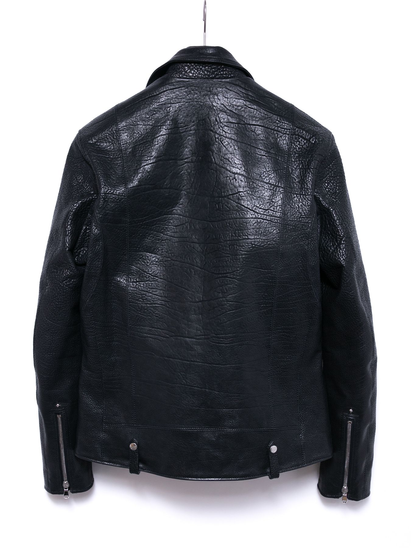 【予約品 4月6日(月) 締切】Full Vegetable Tanned Italian Double Shoulder Steer Hide Garment Burning Dyed Double Riders / イタリアンダブルショルダー燃焼製品染めダブルライダース / HI-FLYER