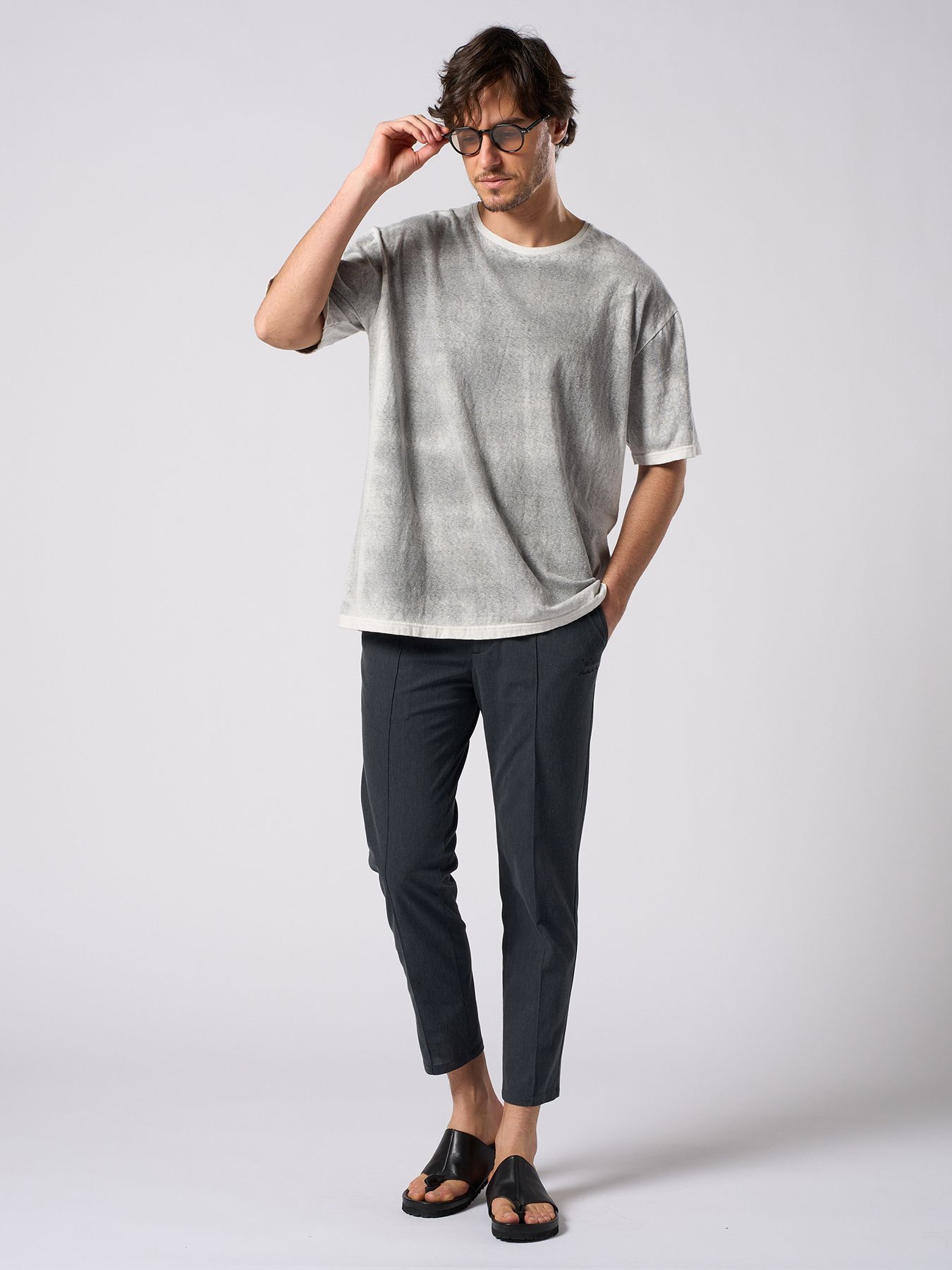 【予約品 1月25日(日) 締切】back-spray dye S/S / バックスプレー加工 ショートスリーブ / フェードスミ